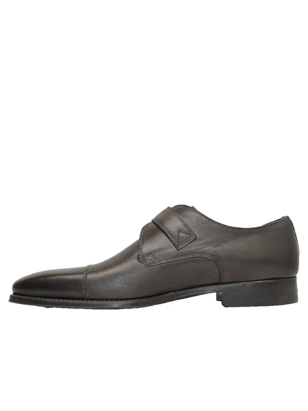New! Magnanni Marco Monk Strap Cap Toe Loafer Leather Catalux Gray 8 25392 DD543